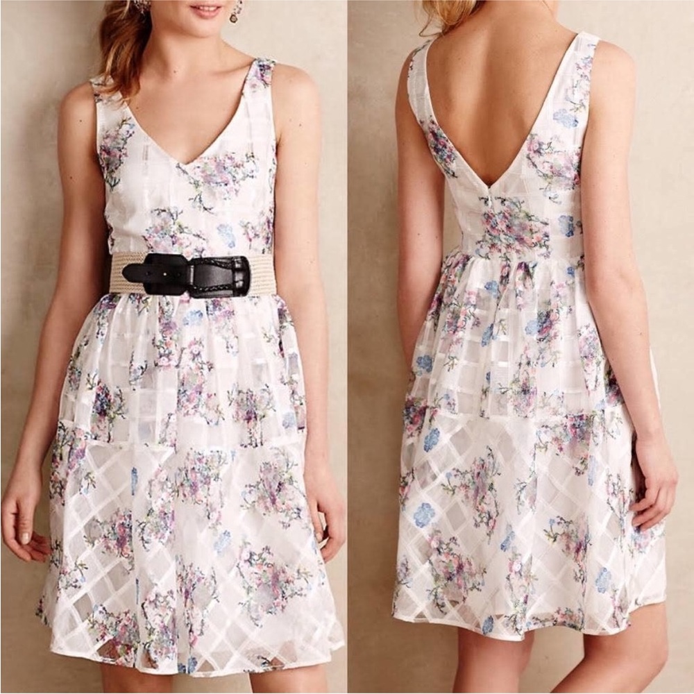 Anthropologie Maeve Peony Garden Dress